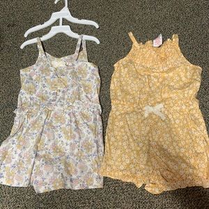 NWT Set of (2) Girls floral Rompers